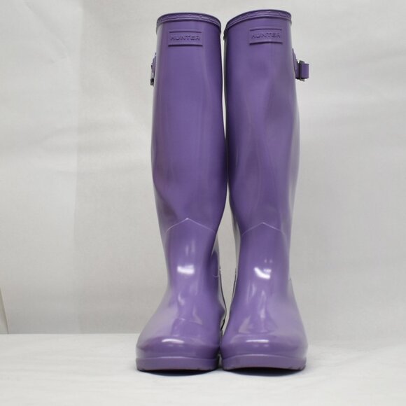 $225 Hunter Refined Gloss Tall Duo Waterproof Snow Boot lavender 11 (G8) - Picture 3 of 7